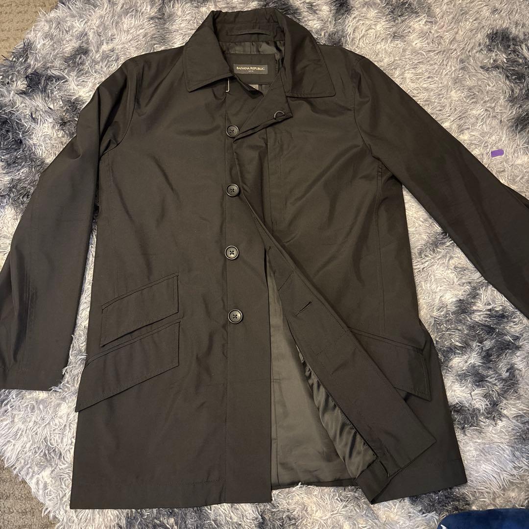 新品　バナナリパブリック　メンズ　S トレンチコート　黒