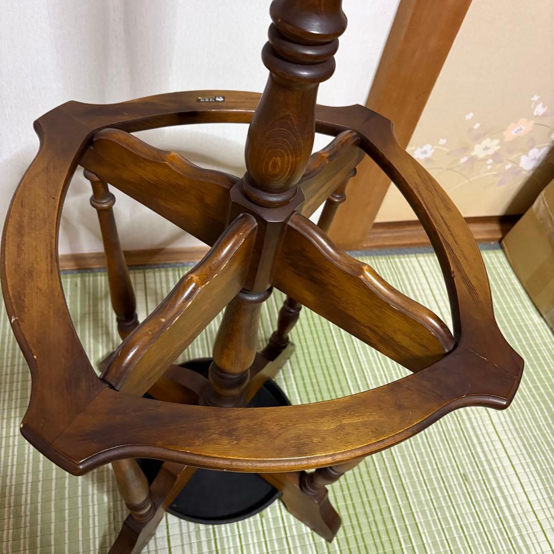 カリモク ポールハンガー コートハンガー 傘立て　帽子掛昭和　レトロ　オールド