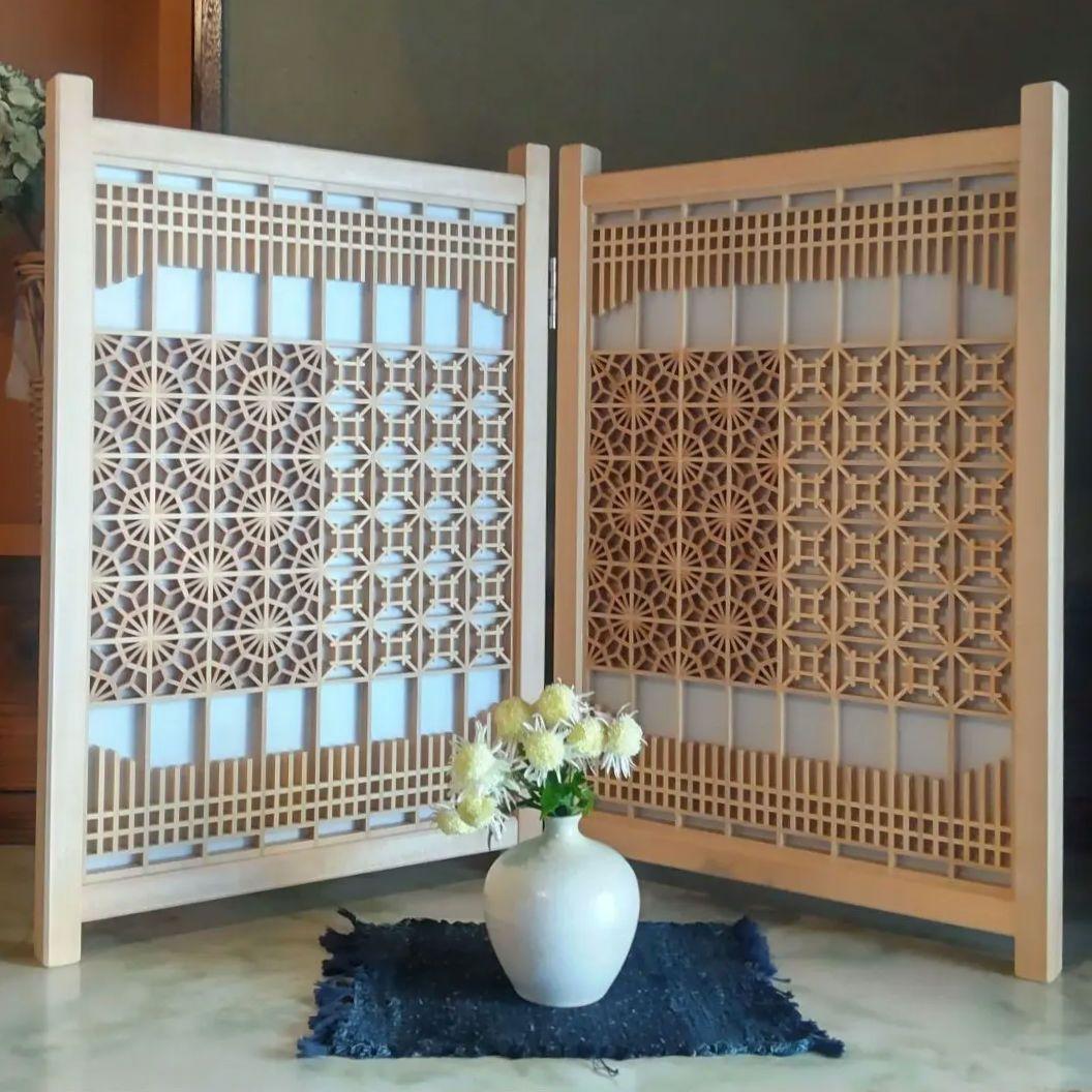 組子細工 組子 透かし模様 衝立パーテーション 職人技