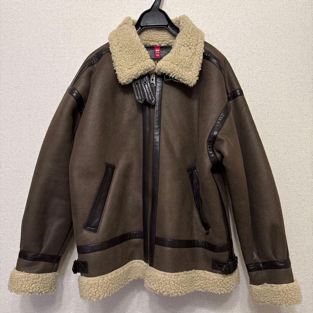 【美品】ALPHA INDUSTRIES B-3 フェイクムートン ジャケット