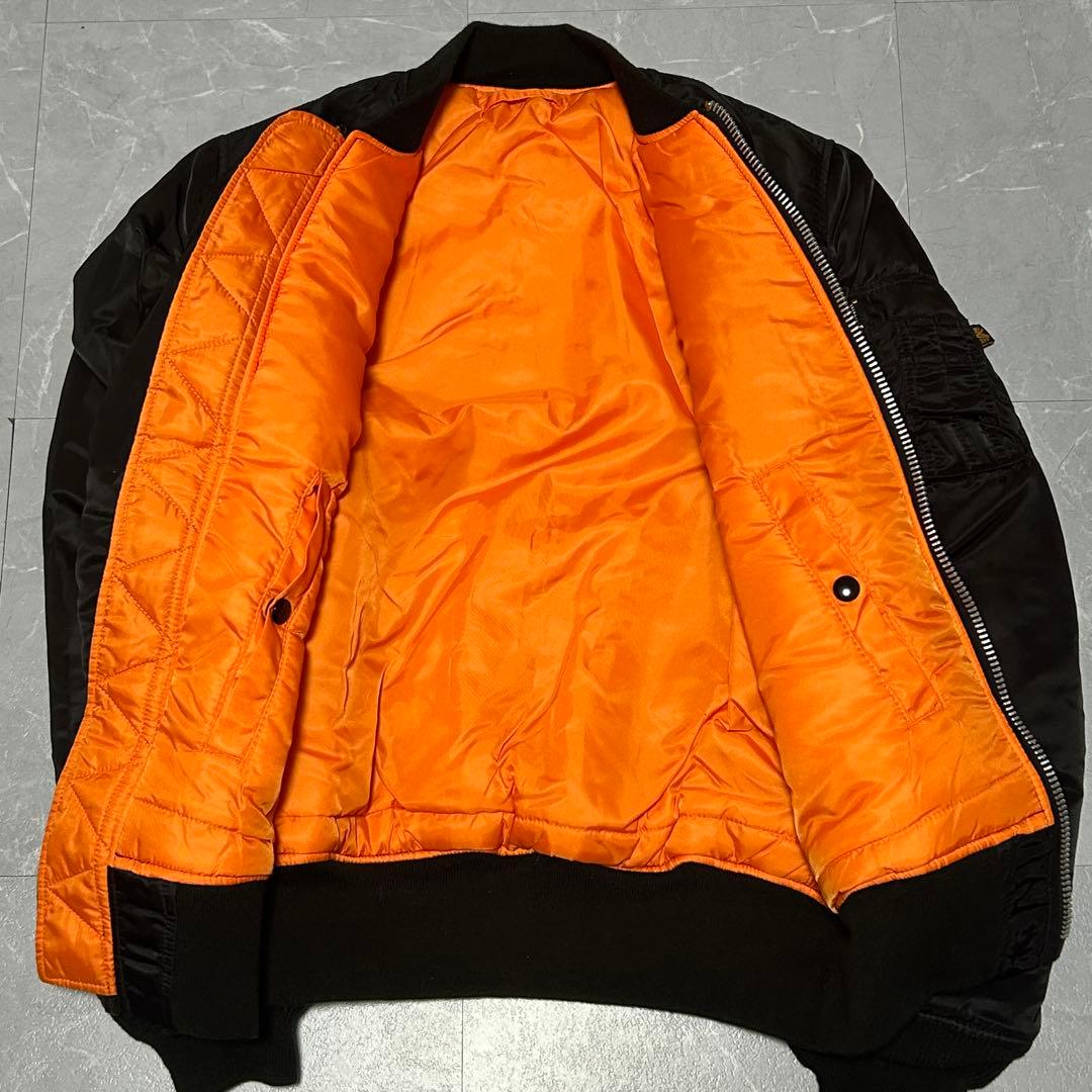 【ALPHA】MA-1 フライトジャケット リバーシブル L ブラック