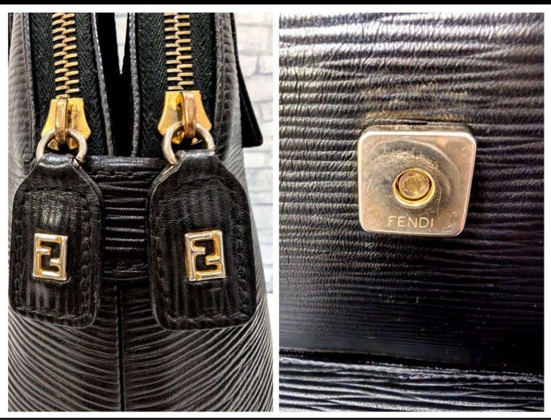 ✨極美品✨　FENDI　フェンディ　ハンドバッグ　トートバッグ　レザー　ブラック
