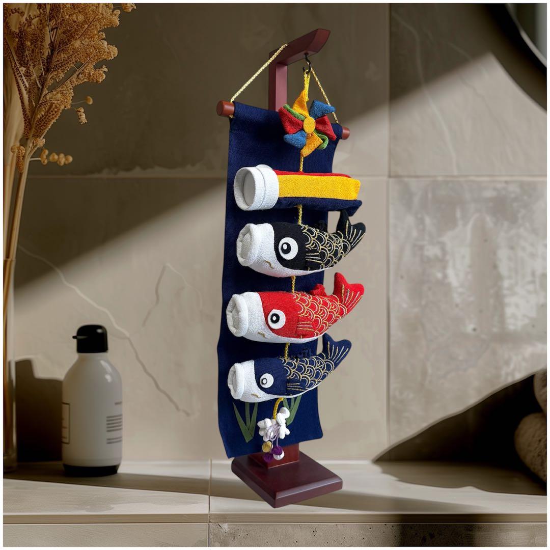 マンションOK！室内用 鯉のぼり つるし飾り 台座付 初節句 五月人形 脇飾り