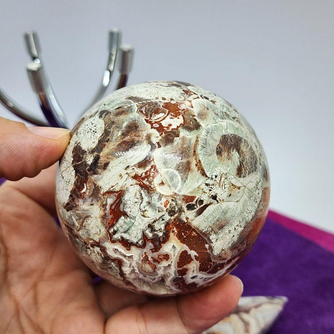 一点物天然石ペアセット クレイジーレースアゲート&マネーアゲート