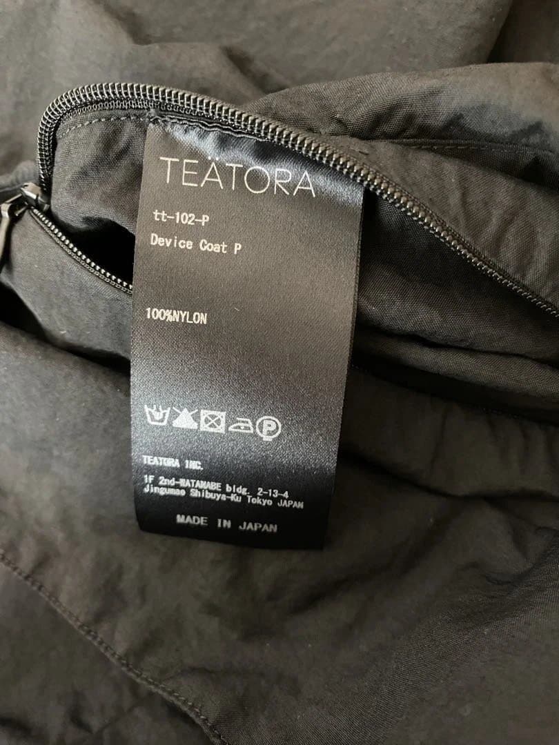 TEATORA デバイスコート　パッカブル　ステンカラー ブラック　3