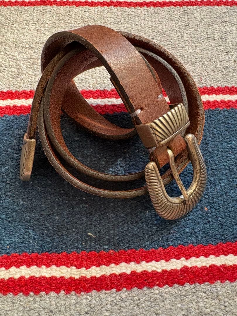 イレブンティ　ブラウンレザー カジュアルベルト