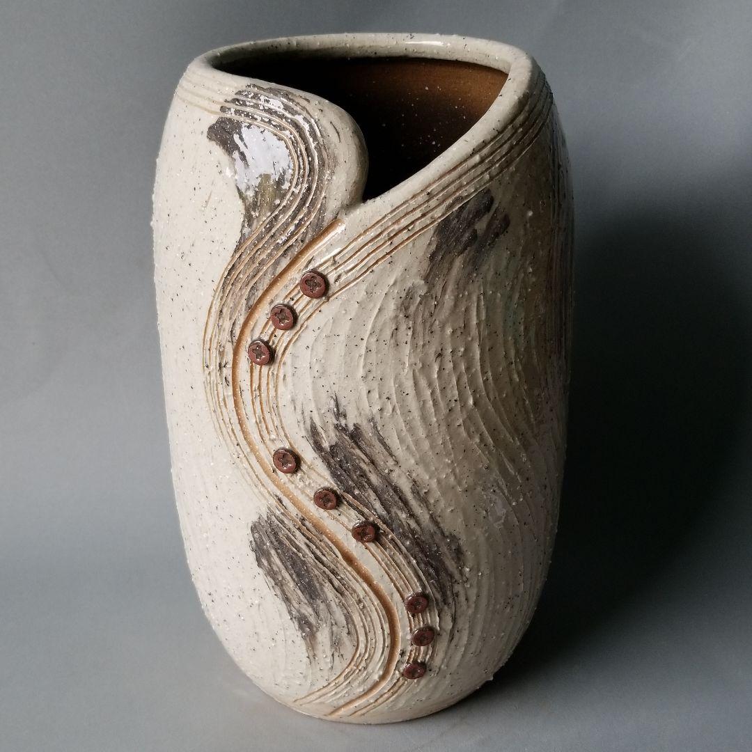 信楽焼傘立て  ボタン 高さ４４cm