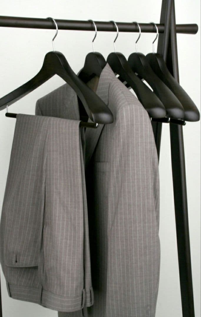 ナカタハンガー 　型番SET-01 5本セット スーツ用　 フェルトバー付