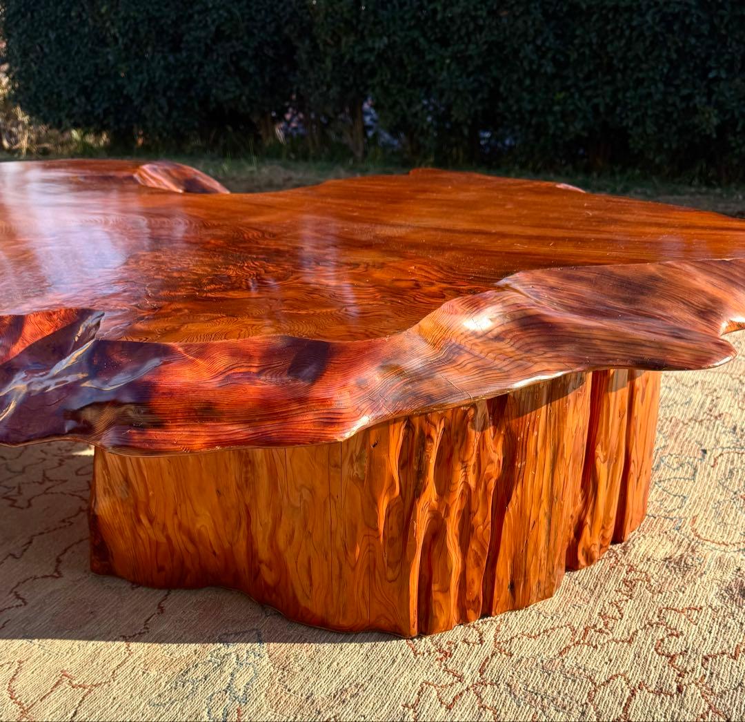 年輪ぎっしり＆美しい杢目！希少な屋久杉の座敷机 無垢材 座卓