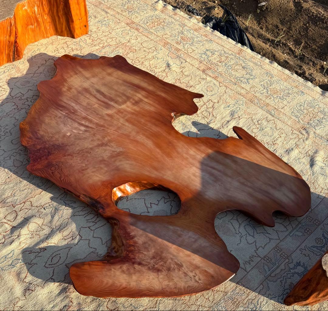 年輪ぎっしり＆美しい杢目！希少な屋久杉の座敷机 無垢材 座卓