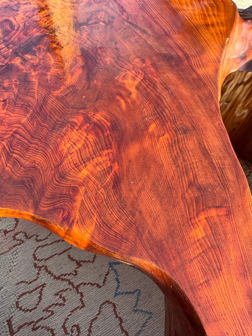 年輪ぎっしり＆美しい杢目！希少な屋久杉の座敷机 無垢材 座卓