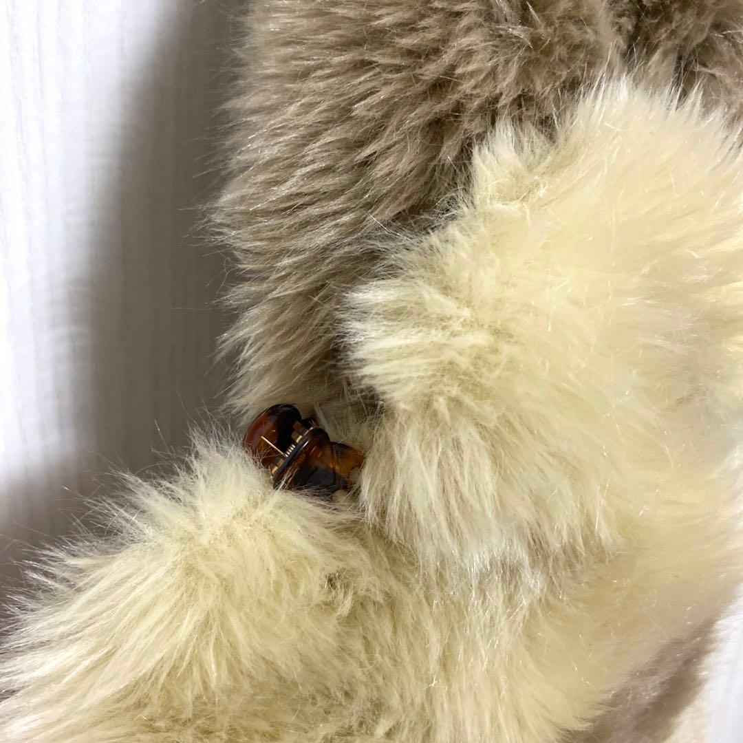 WANDMEE エコファー フラワーマフラー FLOWER FUR STOLE