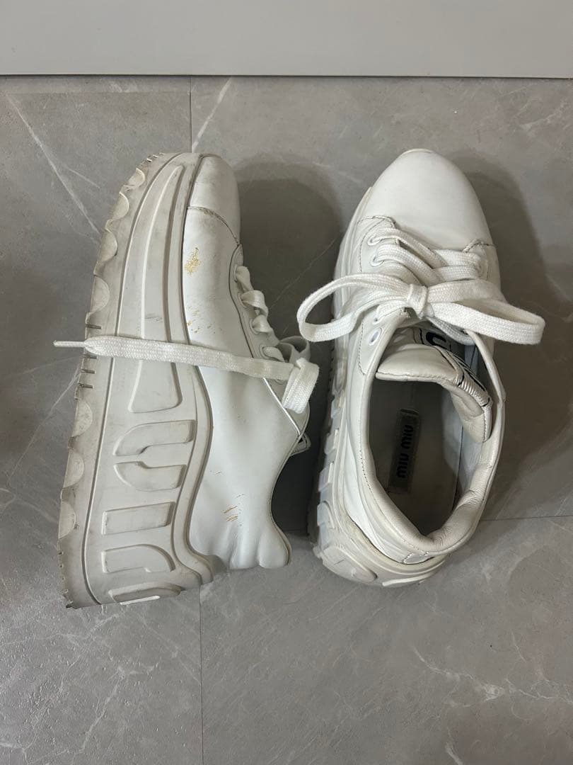 miumiu/レザースニーカー/厚底