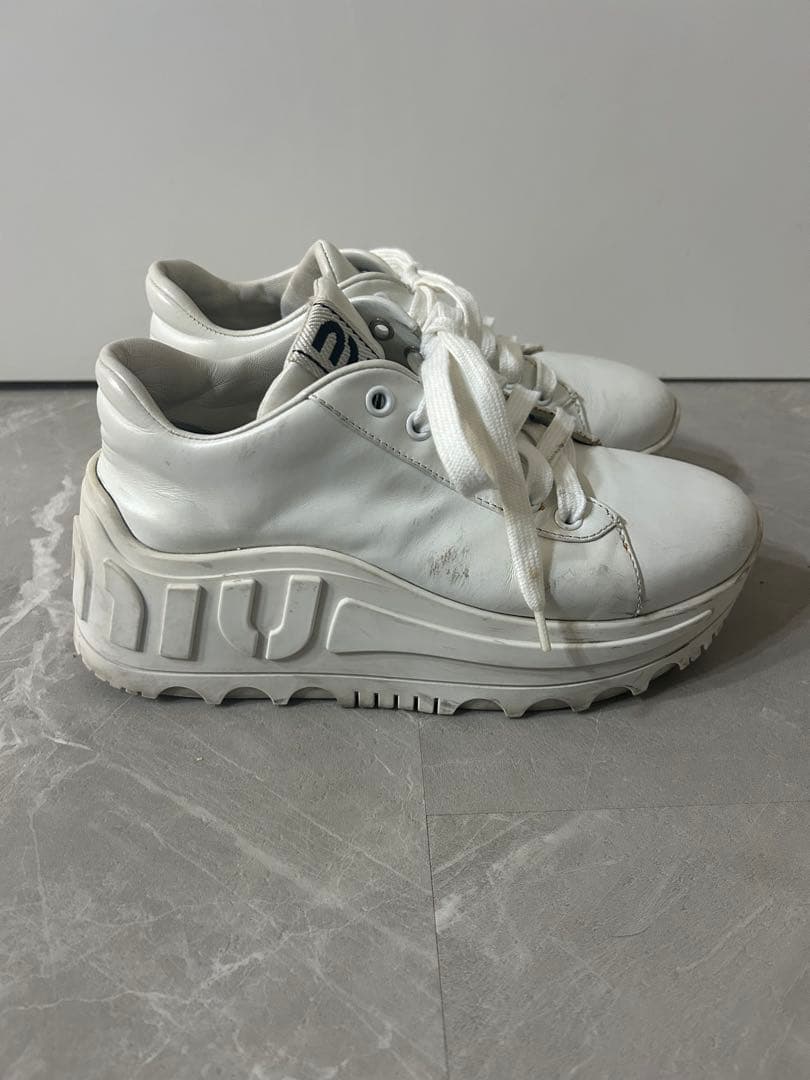 miumiu/レザースニーカー/厚底