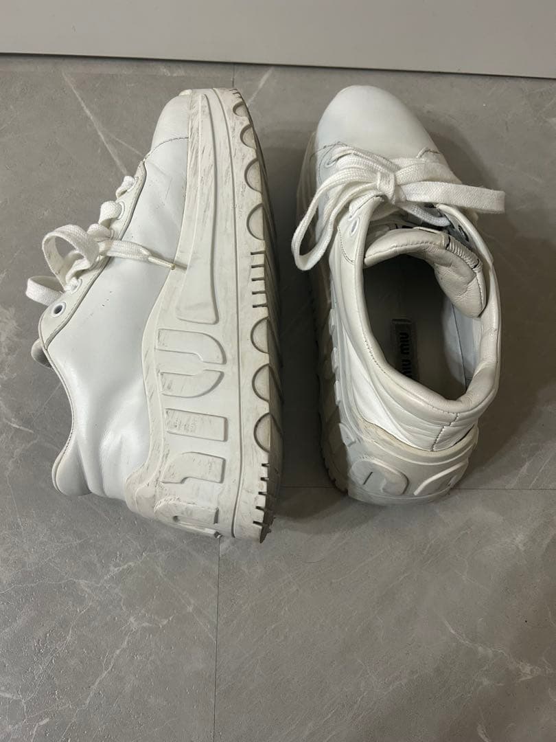 miumiu/レザースニーカー/厚底