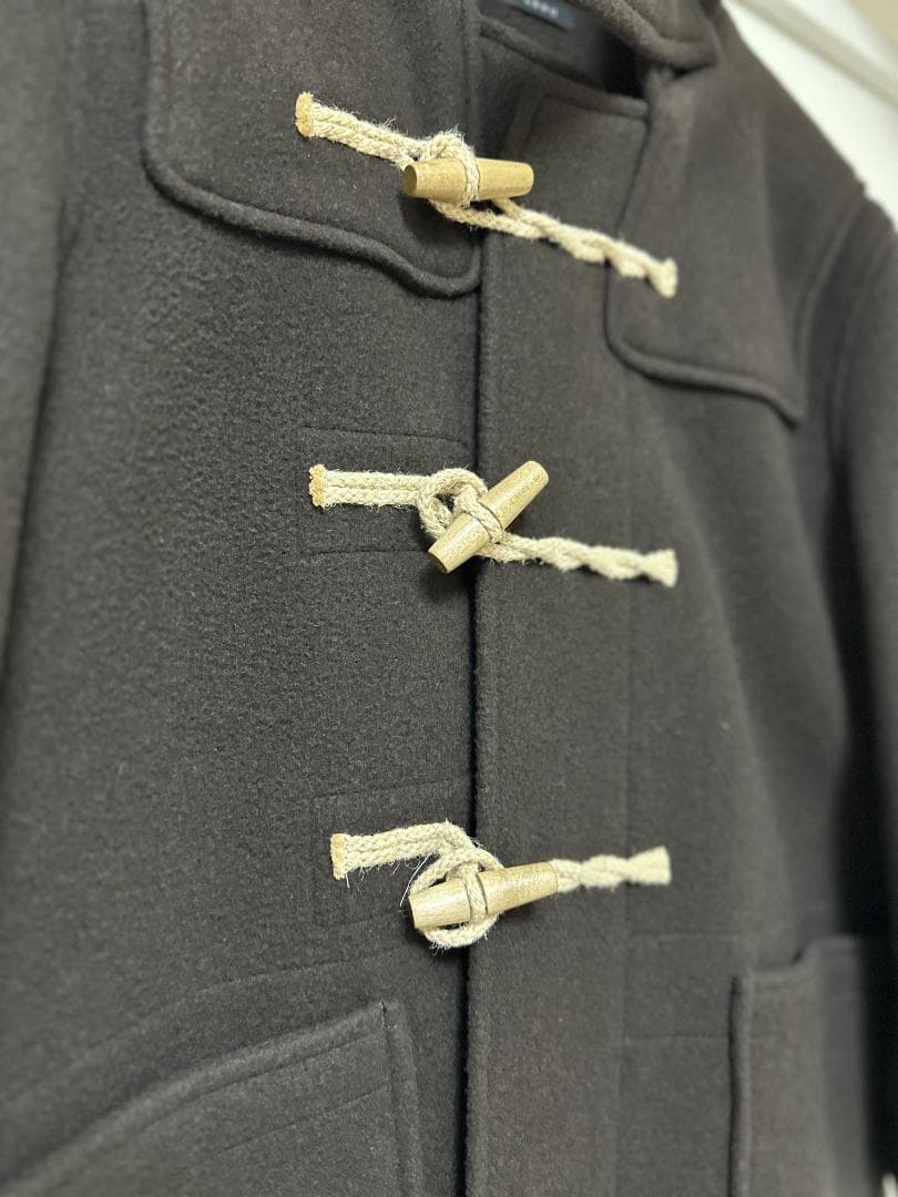 【美品】LENOウールカシミヤメルトンダッフルコート（ブラウン） カシミヤ混