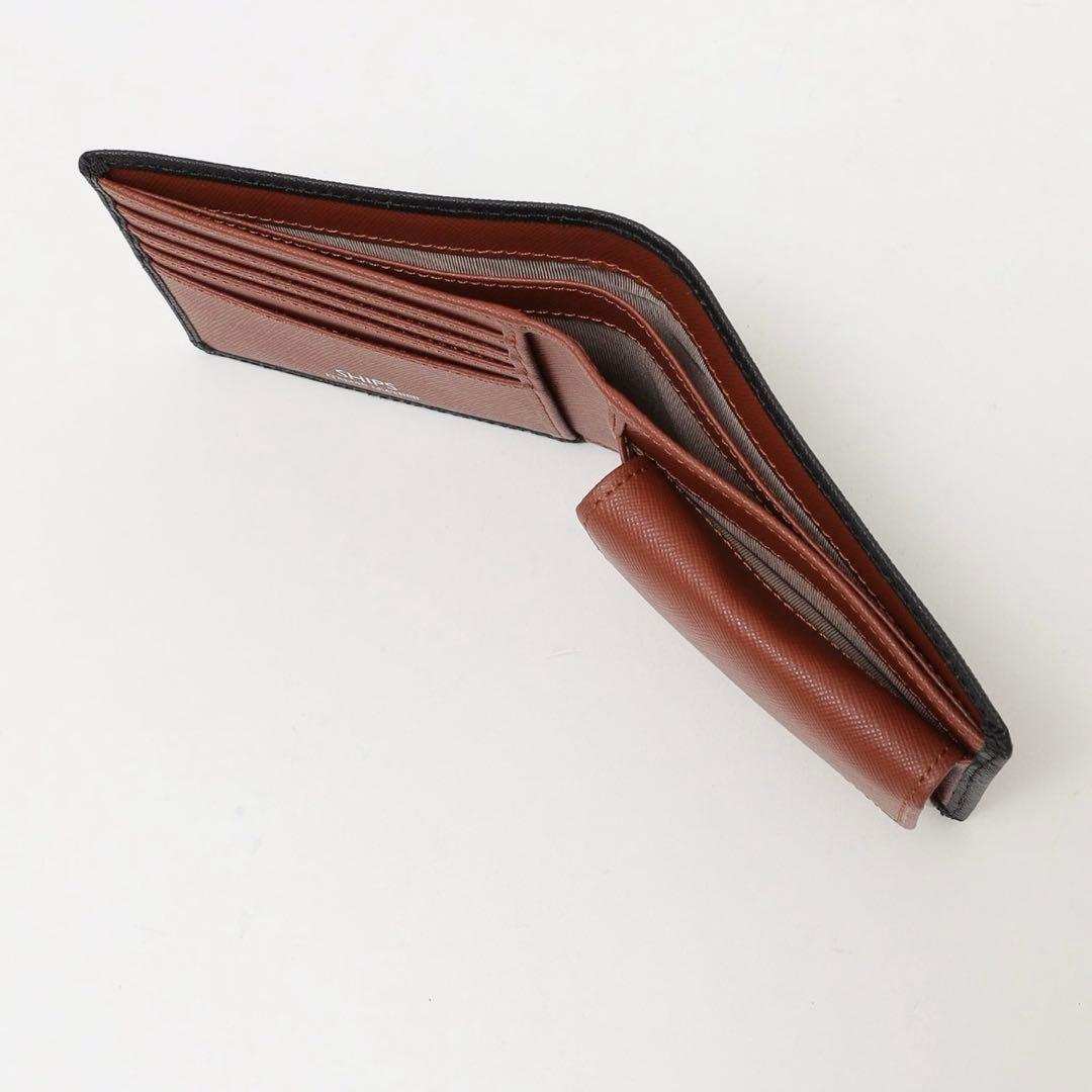 【新品未使用】SHIPS バイカラー メンズ2つ折り財布