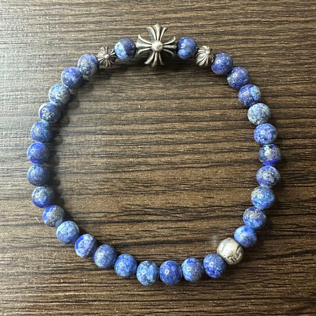 ■ Chrome Hearts ビーズ ブレスレット クロスボール ■ 天然石