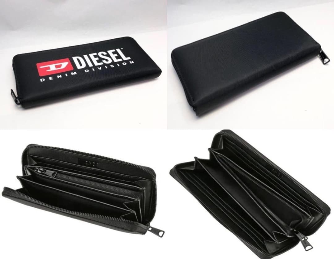 【新品】DIESEL ディーゼル　長財布 X09540 黒 ロゴ入り