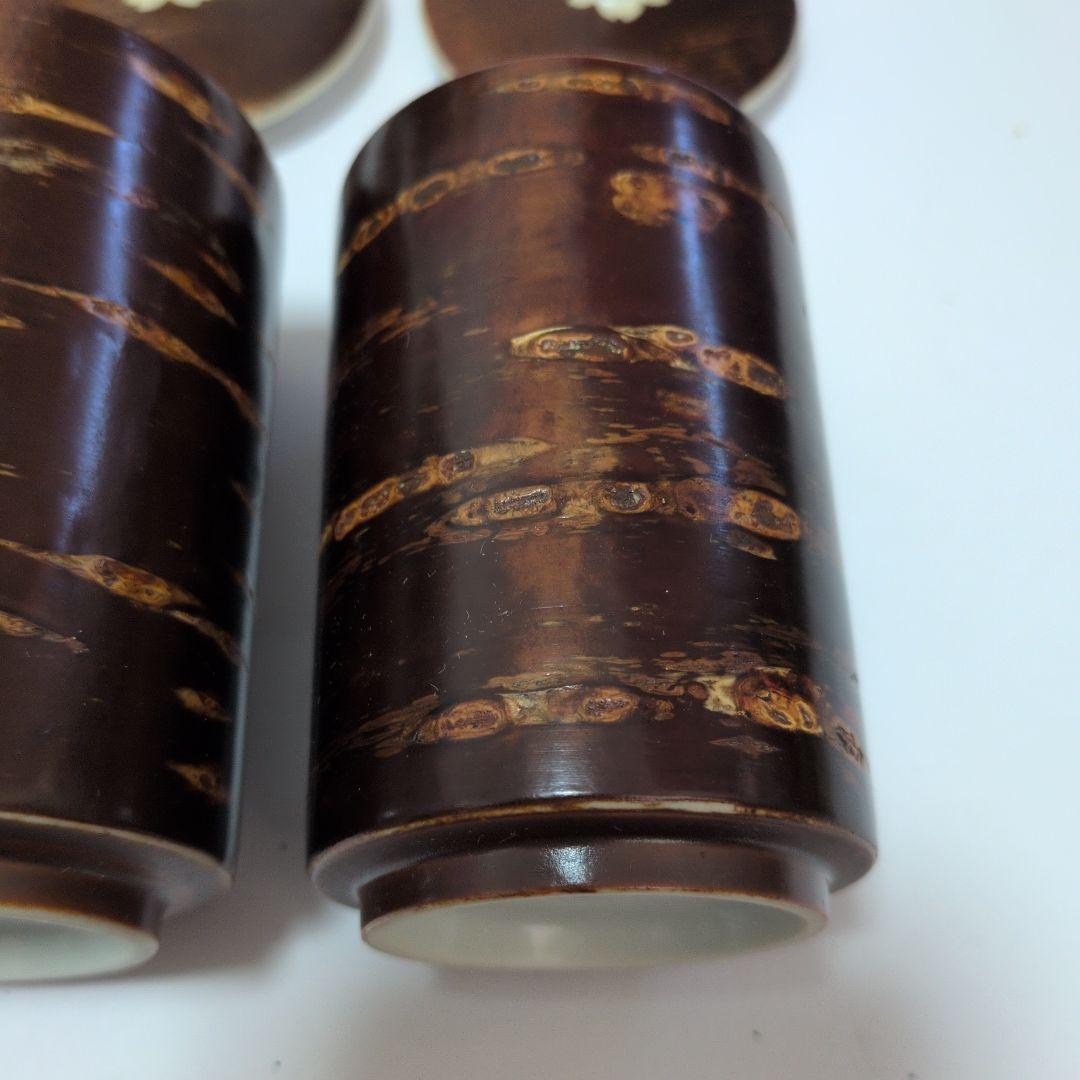 木製円筒形容器 2個セット　アンティーク　秋田