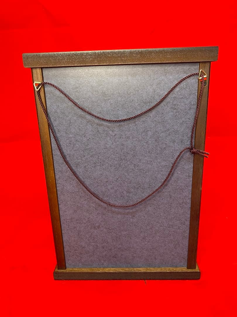 幹山作　壁掛け　破魔弓　焼桐アクリルケース・間口約１８×奥行約9,5×高約２６㎝