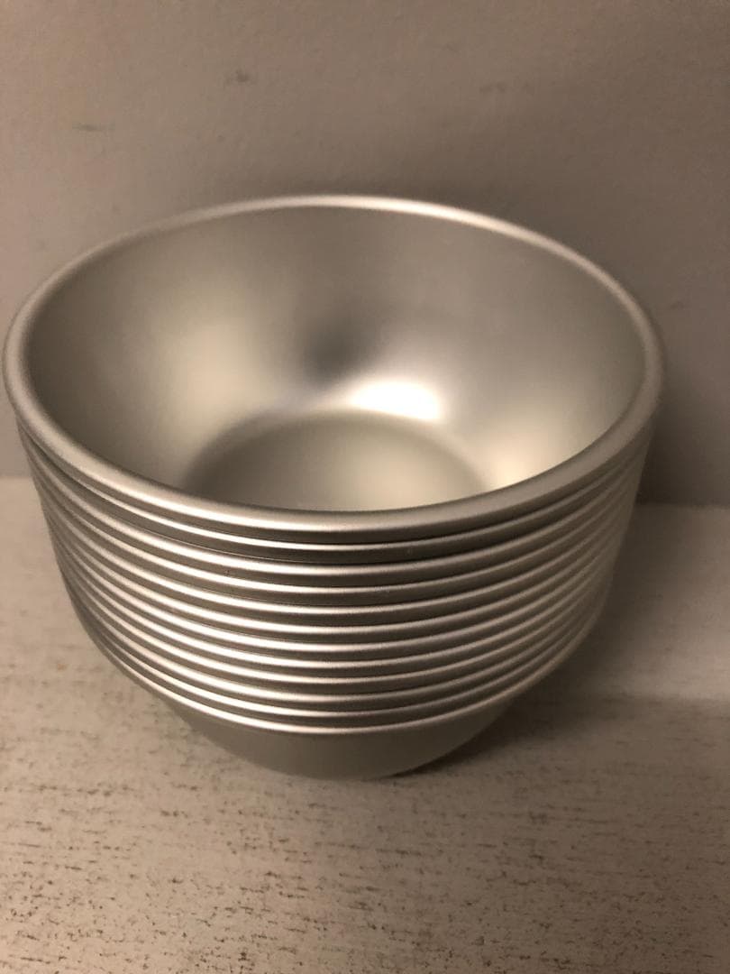 10個　アカオ　アルマイト　給食用食器　11cm　アルミ皿　深皿　小鉢　⑵