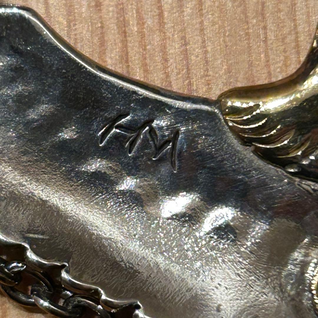 MOTO レザー シルバー 大イーグル ネックレス