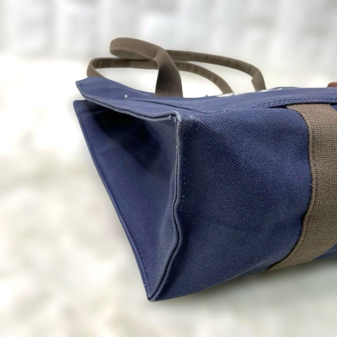 美品✨ 犬印鞄製作所 A4可 キャンバストート中 ネイビー