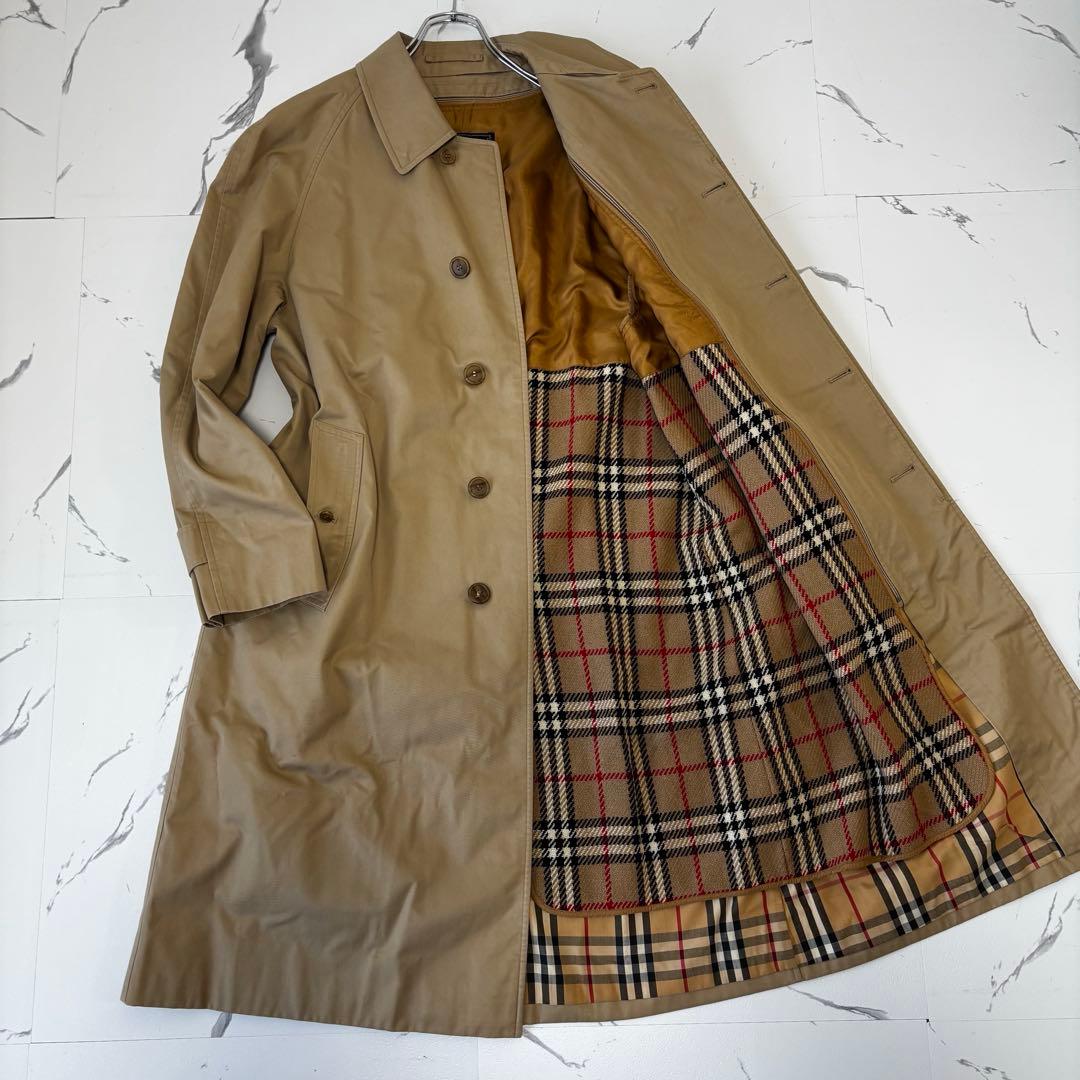 BURBERRY✨XLサイズ2wayライナー付ステンカラーコート比翼ノバチェック