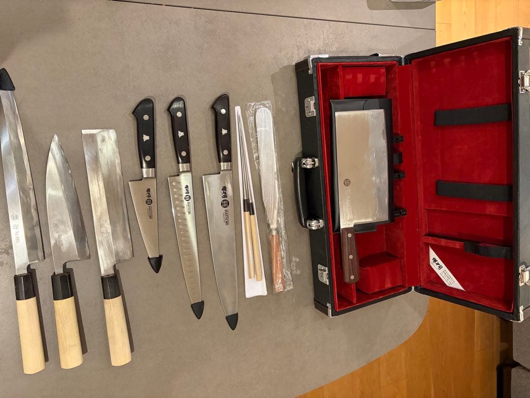 かず⭐︎服部栄養専門学校包丁セット　包丁　持ち運びケース付き（大、小）