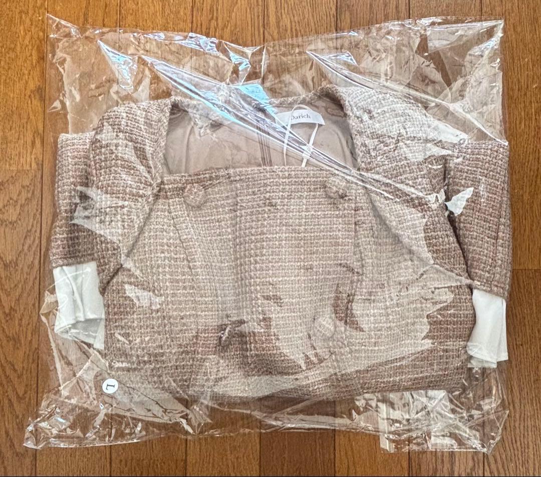 最終お値下げ❣️【Darich】プリーツドッキングツイードミニワンピース-FL