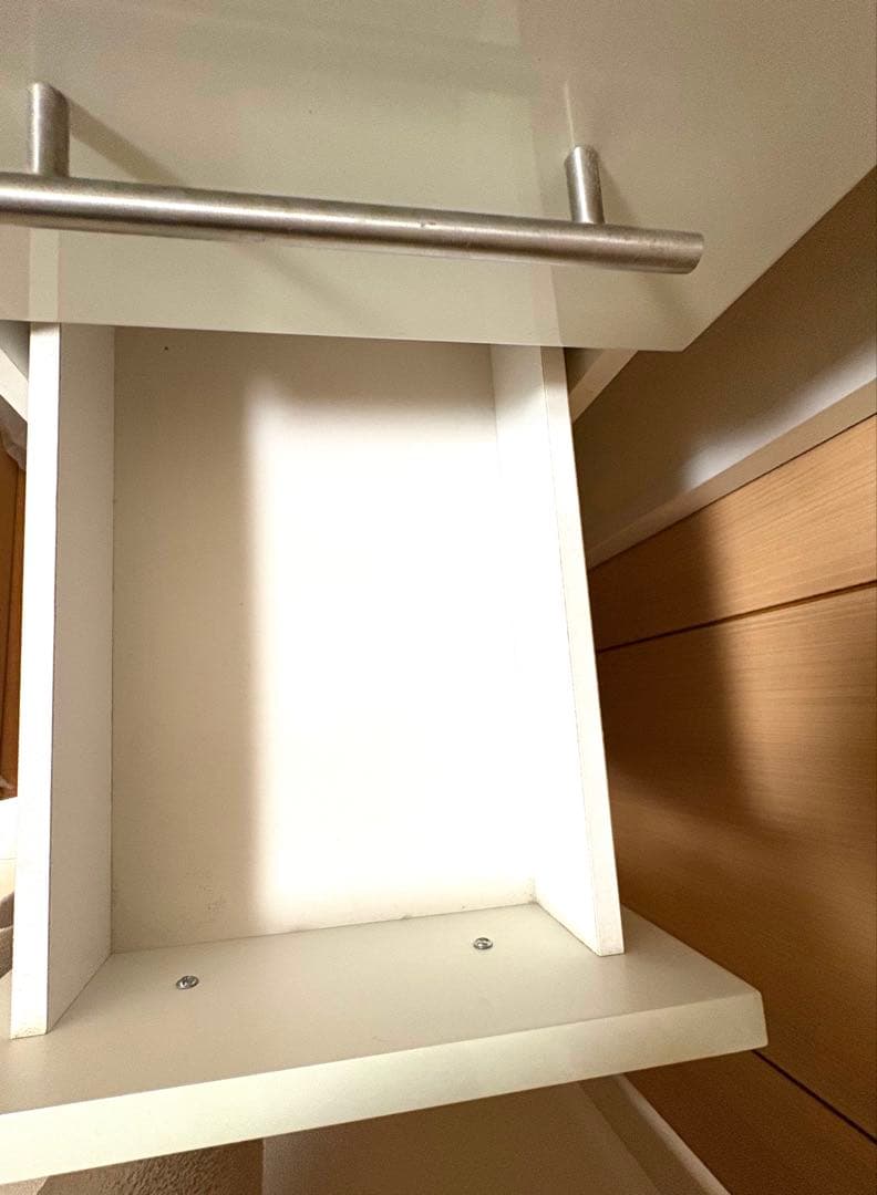 扉付き　引き出し　棚　ホワイト　7段　収納棚　隙間収納