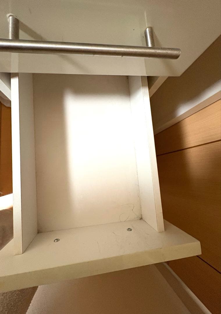 扉付き　引き出し　棚　ホワイト　7段　収納棚　隙間収納