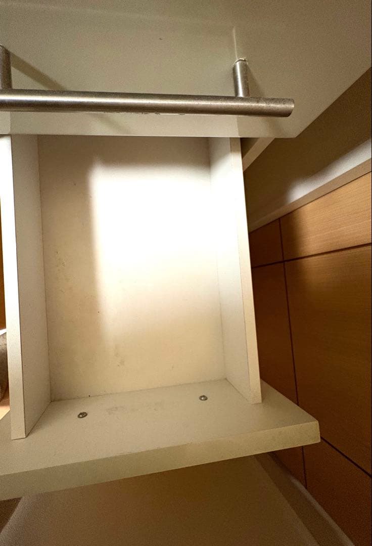 扉付き　引き出し　棚　ホワイト　7段　収納棚　隙間収納