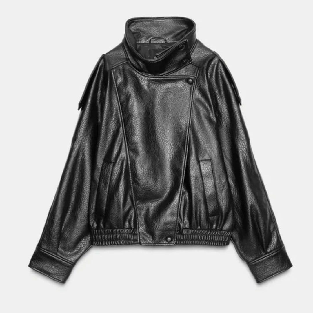 ZARA同型 フェイクレザージャケット