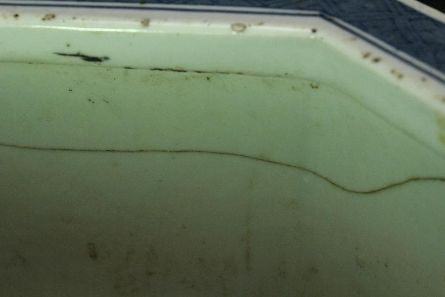 中国美術 青花 馬紋 八方器 高30cm 水屋鉢伝来 成化年製 款 K-A866