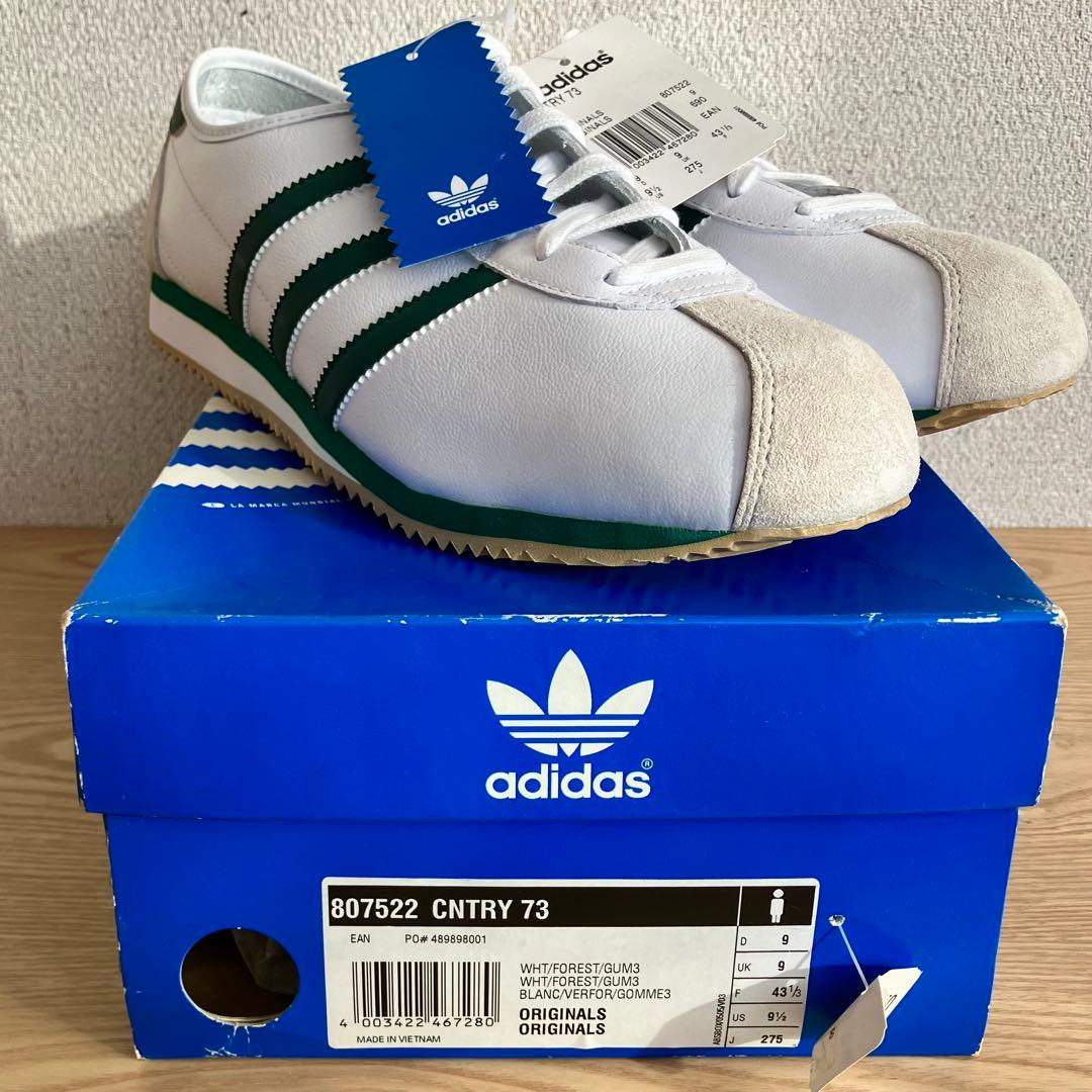 【新品未使用】adidas COUNTRY 73 ホワイト×グリーン 27.5