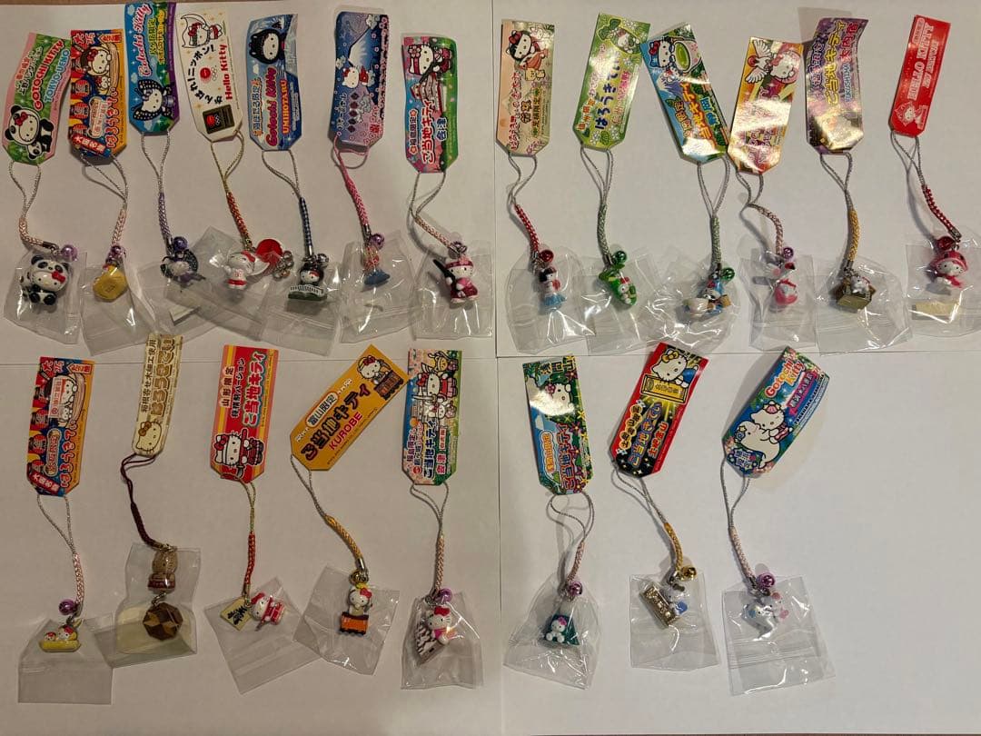 ご当地 キティ 根付け ストラップ 21点まとめ売り