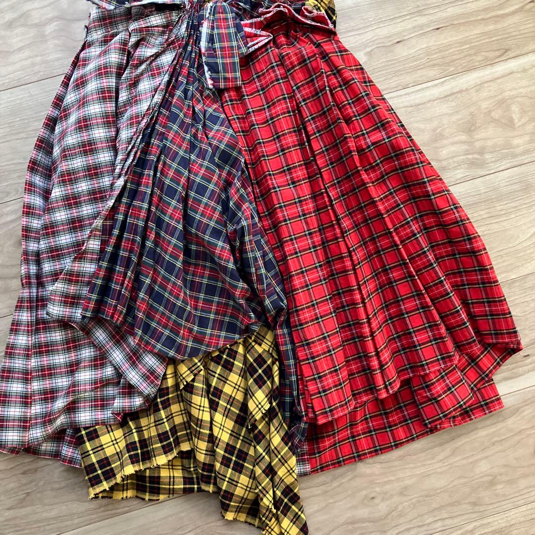 コムデギャルソン　変形チェックスカート