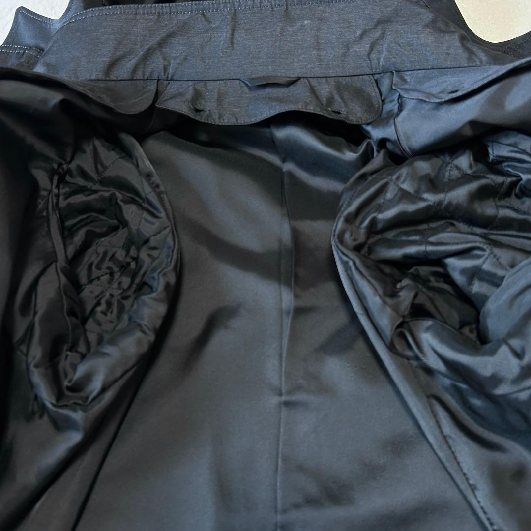 極美品 ダーバン スタンドカラー ダウンライナー ステンカラーコートLフード比翼