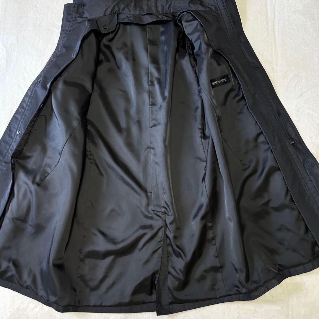 極美品 ダーバン スタンドカラー ダウンライナー ステンカラーコートLフード比翼