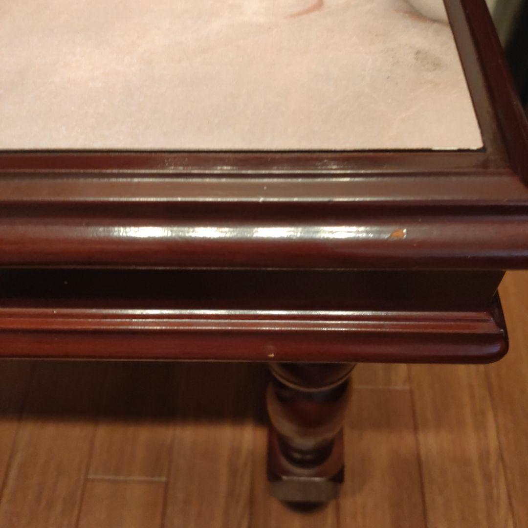 大理石風天板のビンテージテーブル