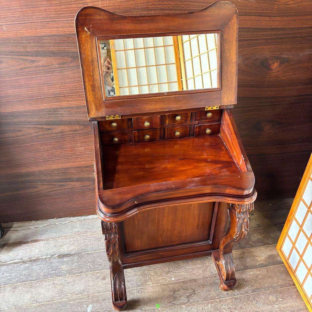 アンティーク調 ミニドレッサーチェスト 鏡台 マホガニー 英国