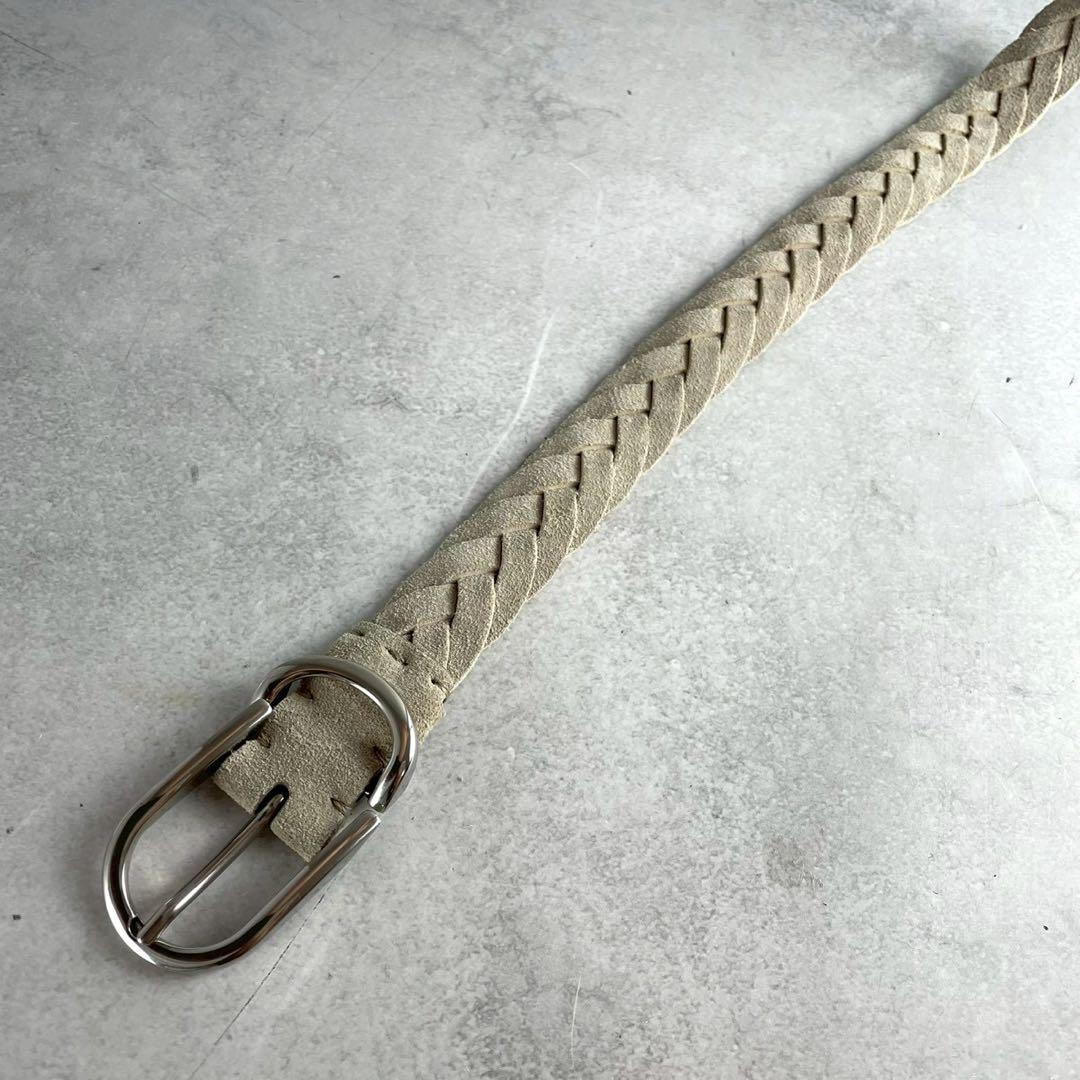 【美品/付属品完備】ブルネロクチネリ レザー ベルト スエード ベージュ系