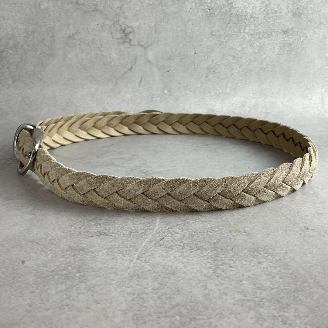 【美品/付属品完備】ブルネロクチネリ レザー ベルト スエード ベージュ系