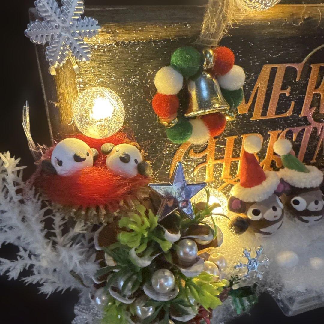 どんぐりアート♡ Xmasタペストリー風リース＆ let's goトレイン♡