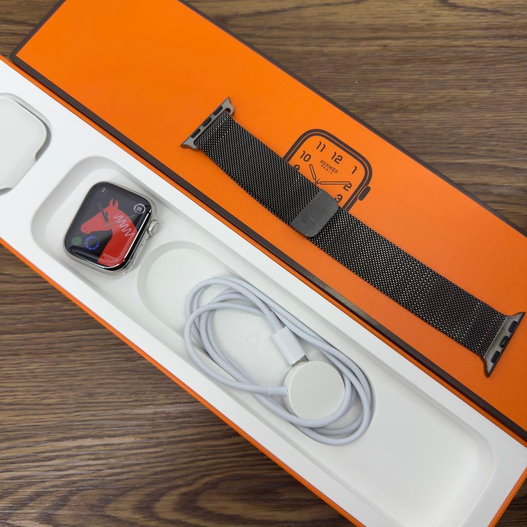 2715 極美品　Apple Watch エルメス　シリーズ7 シルバー