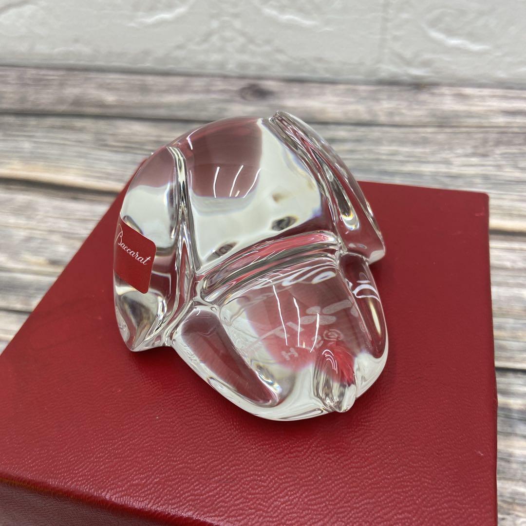 【美品】バカラ　お茶犬　伊藤園　犬　ドッグ　箱付き　クリスタルオブジェ