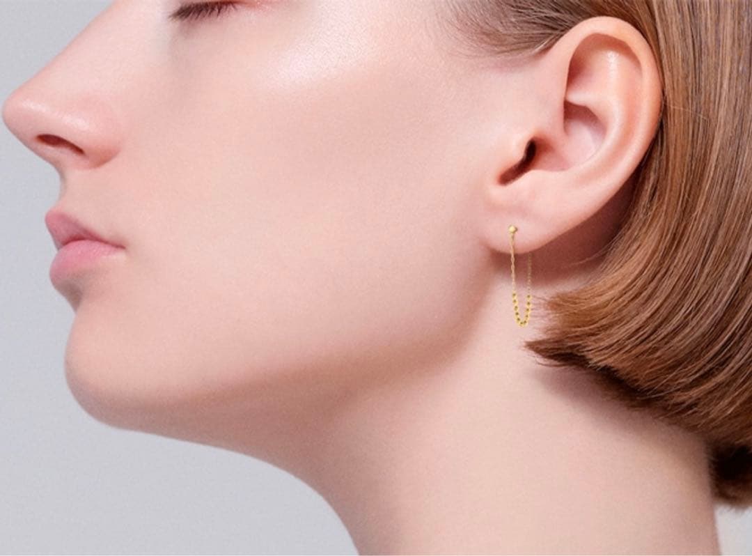 AHKAH ミモザ ピアス 18Kイエローゴールド