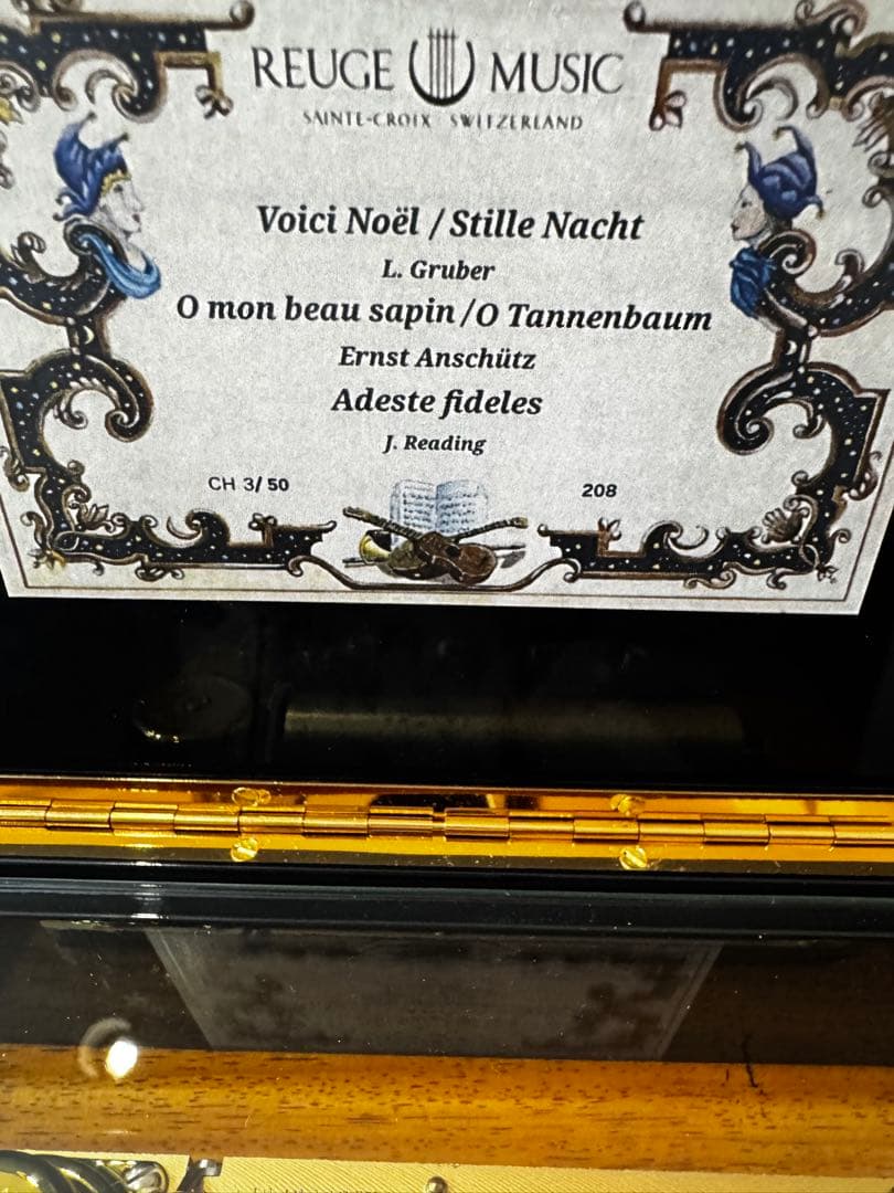 木製オルゴール リュージュ クリスマス 50弁